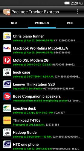 Package Tracker Express