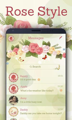 GO SMS PRO ROSE STYLE THEME