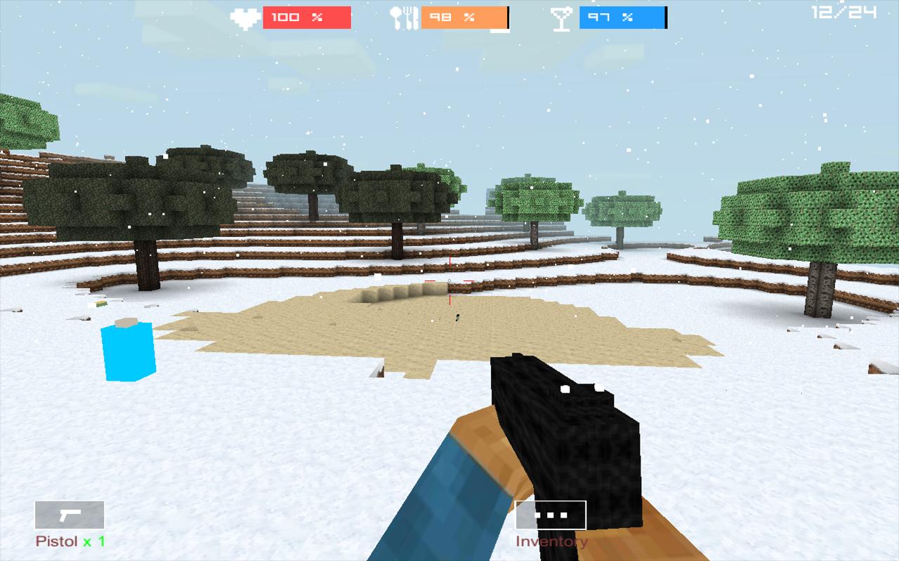 Cube Gun 3D : Winter Craft