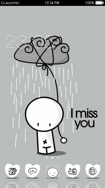 Miss You Mood Theme HD