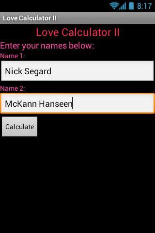 Love Calculator II