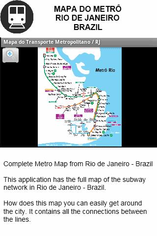 Metro Map Rio de Janeiro - BR