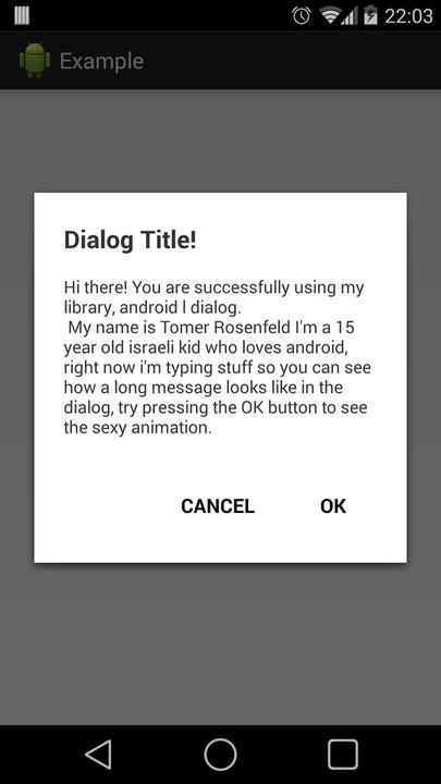 L/Lollipop dialog demo