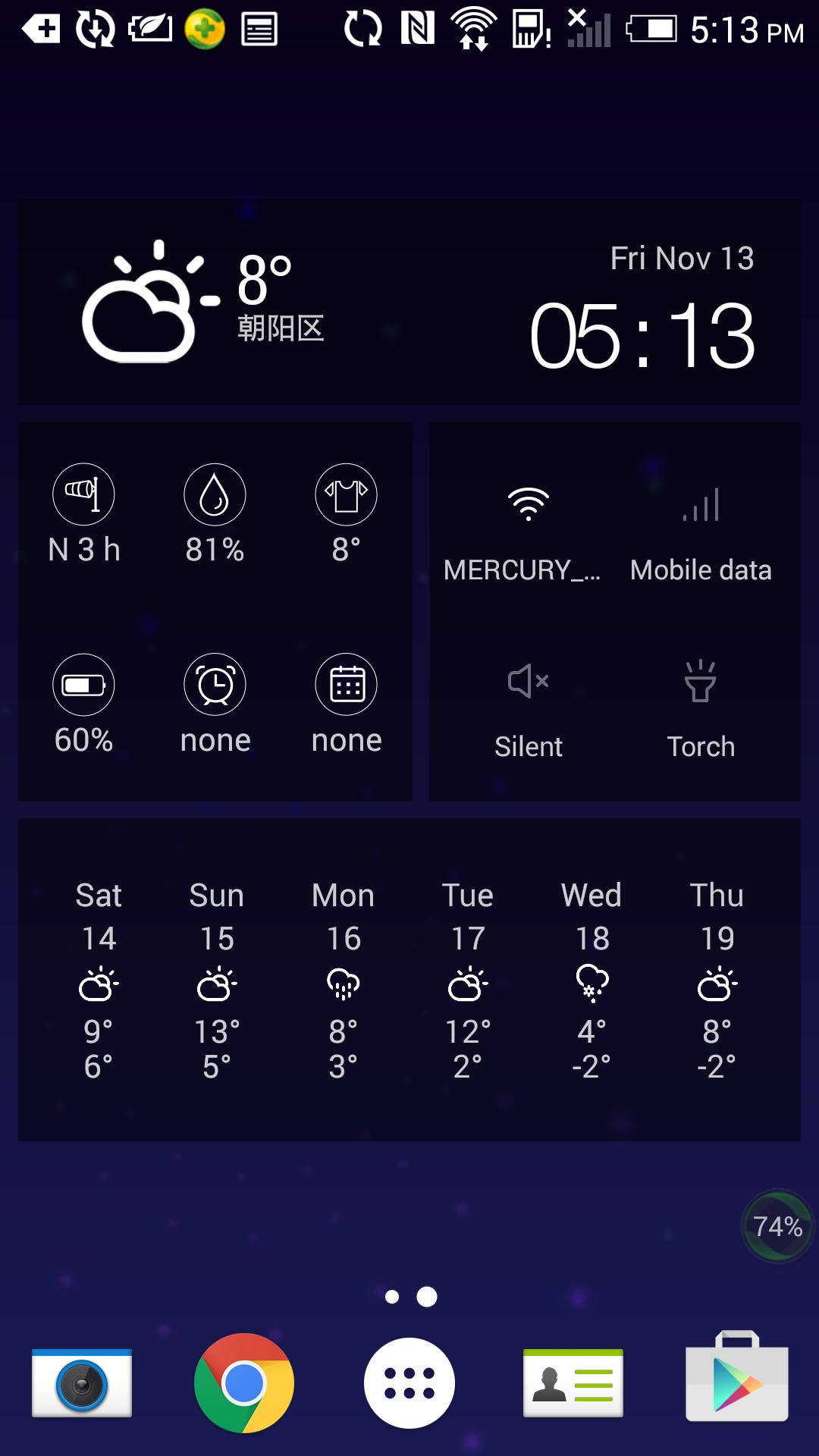 Quick switcher&forecast widget