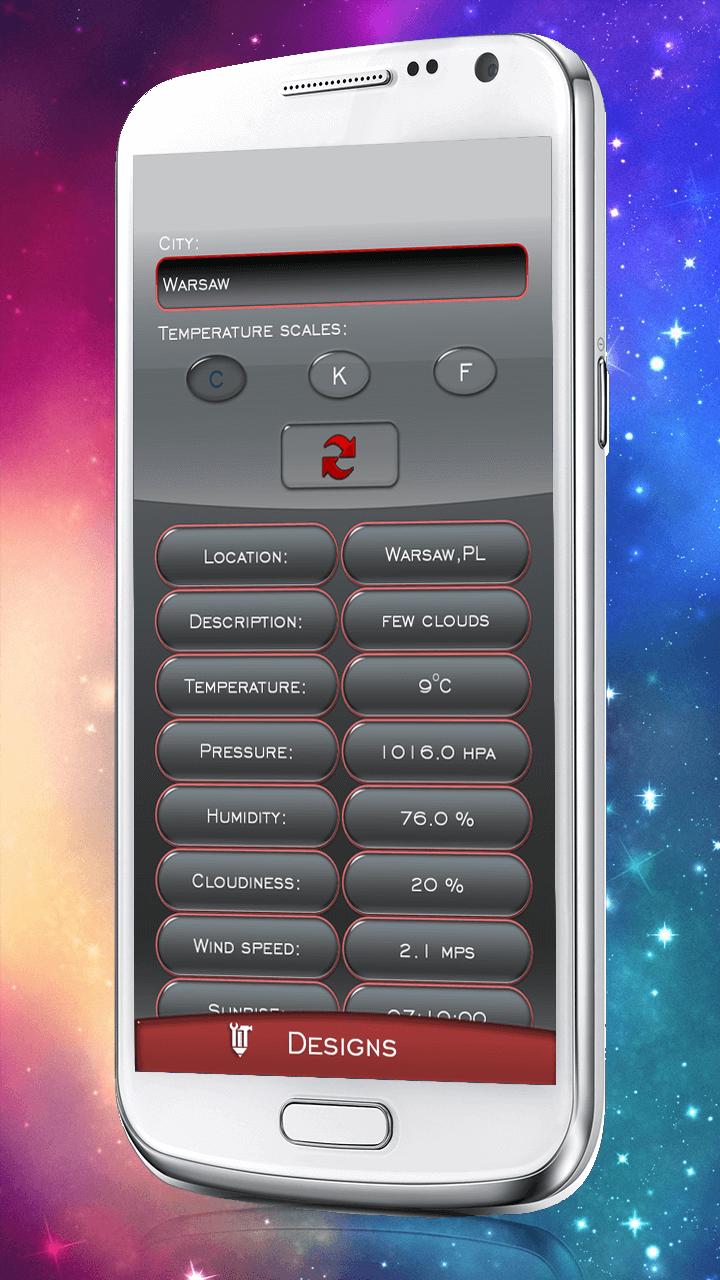 Galaxy Clock Widget