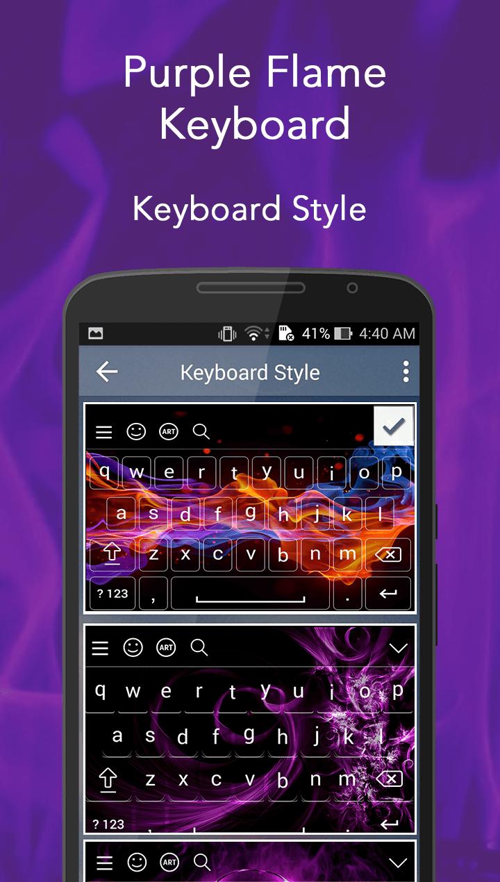 Purple Flame Keyboard