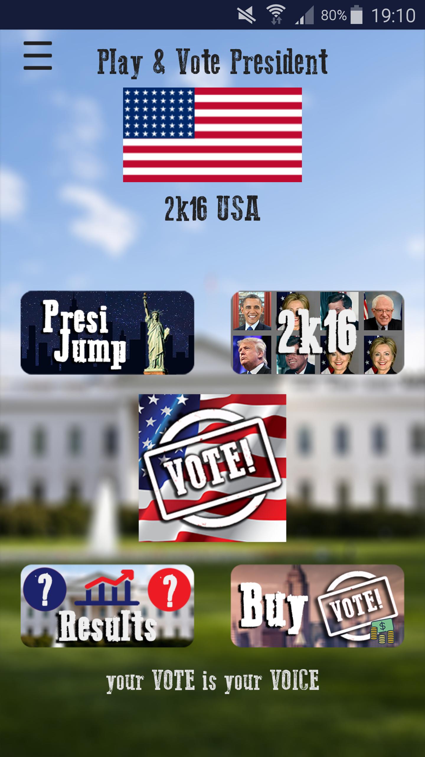 Play & Vote President 2k16 USA