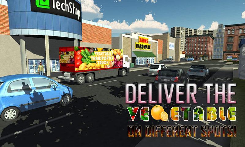 3D Vegetable Transporter Truck