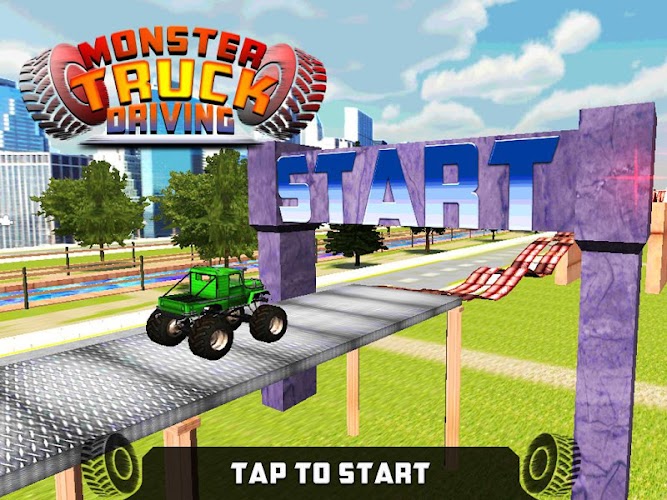 Monster truck driving