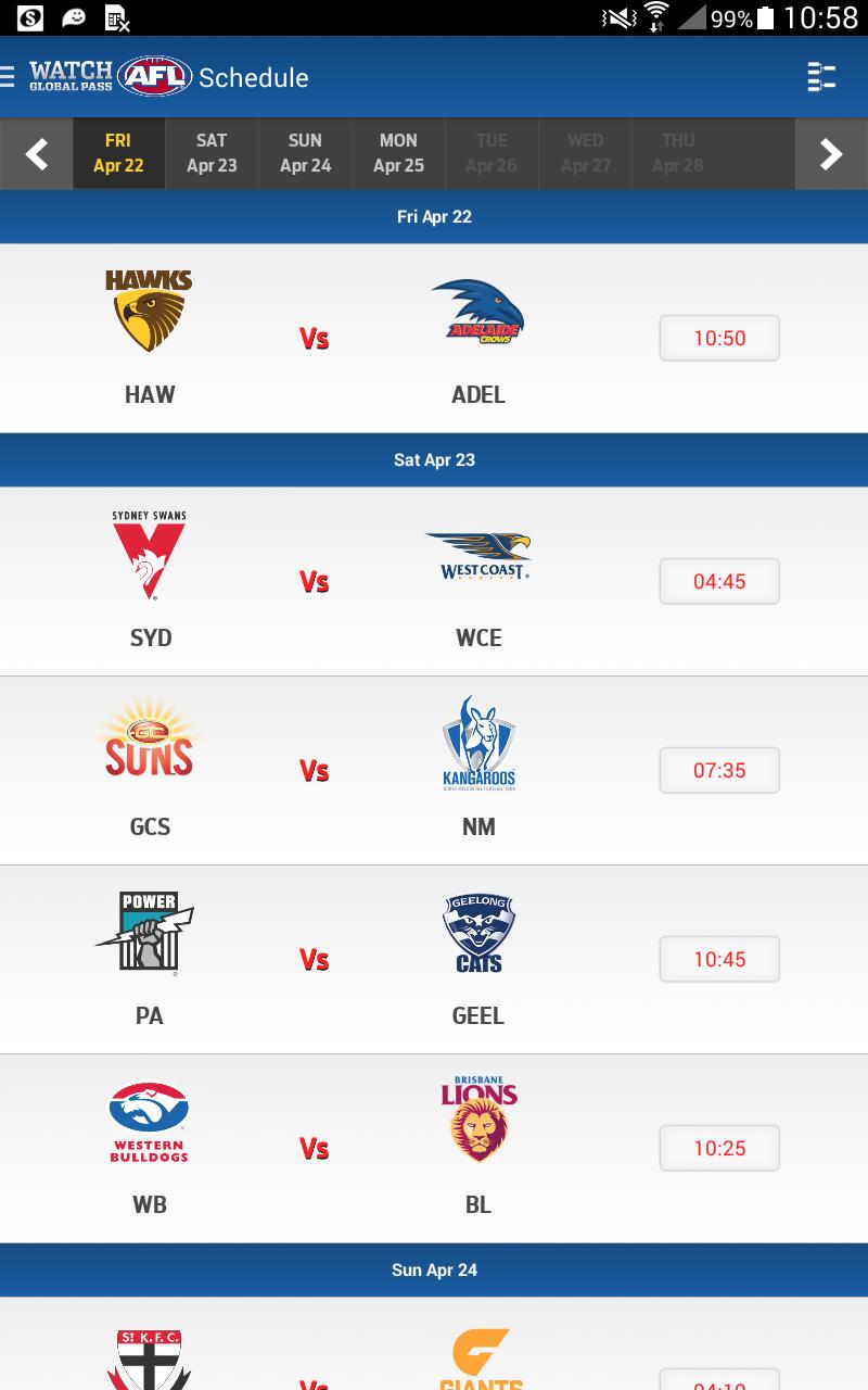 Watch AFL Global Pass