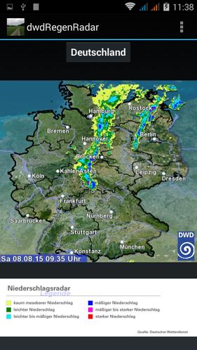 DWD Regen Radar Deutschland