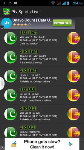 Ptv Sports Pak vs Sri Lanka