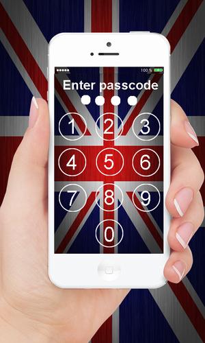 UK Flag Pin Screen Lock