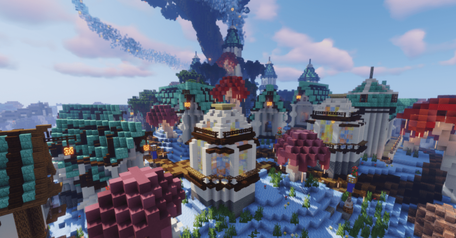 Minecraft Frozen Elven Town지도