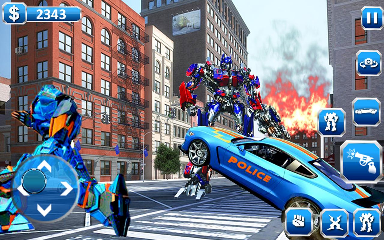 Police Car Robot Transformation: Robot Games