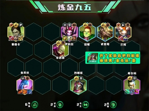 云顶之弈s13炼金九五阵容怎么玩