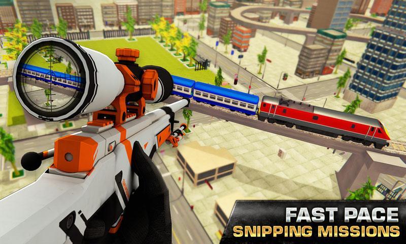 Real Train Sniper Shooting Strike