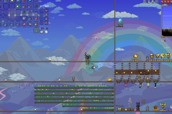Comment brosser quatre poteaux après Terraria