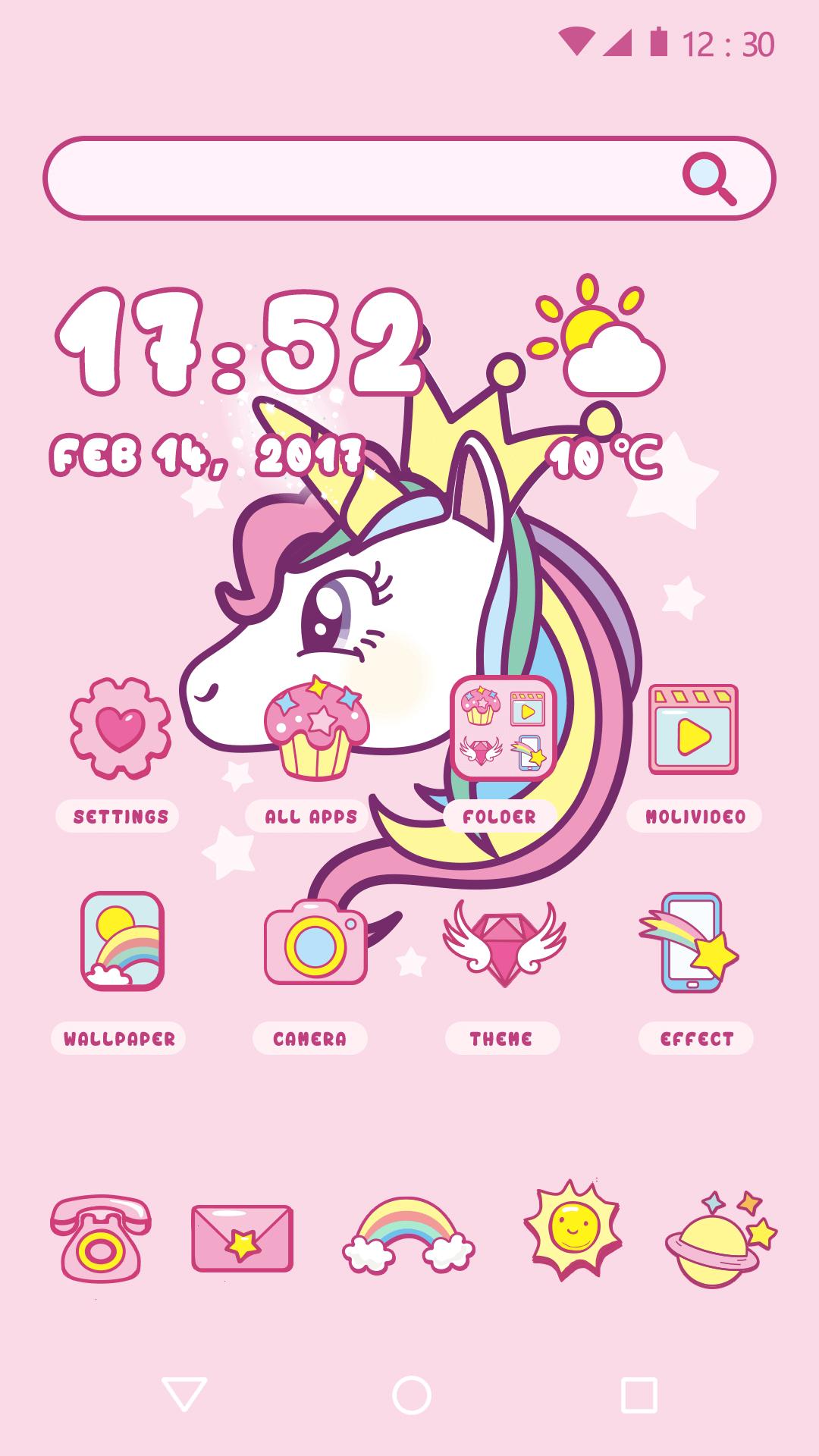 Cartoon Theme - Cute Unicorn