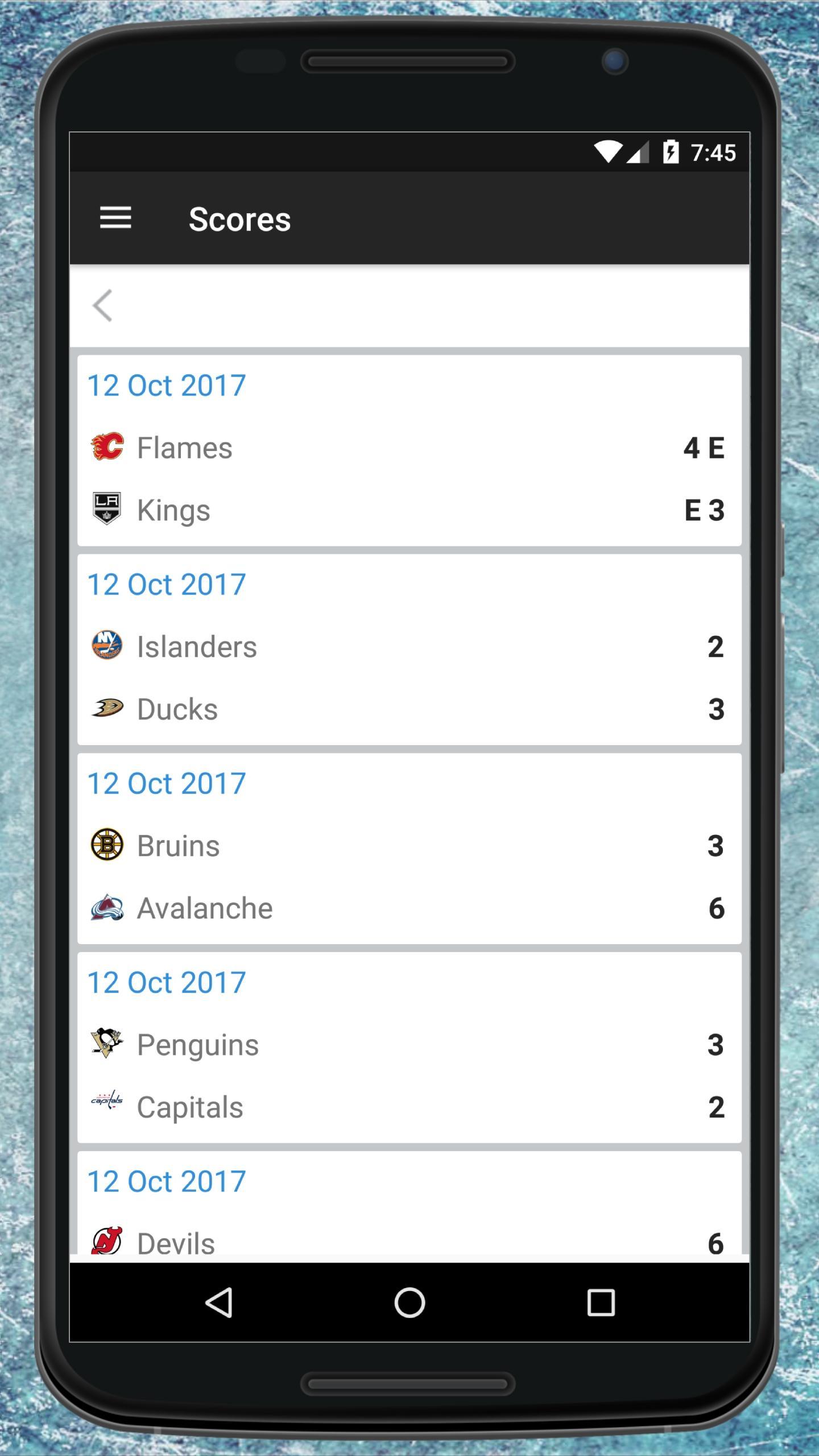 Hockey NHL 2018 Schedule, Live Score & Stats