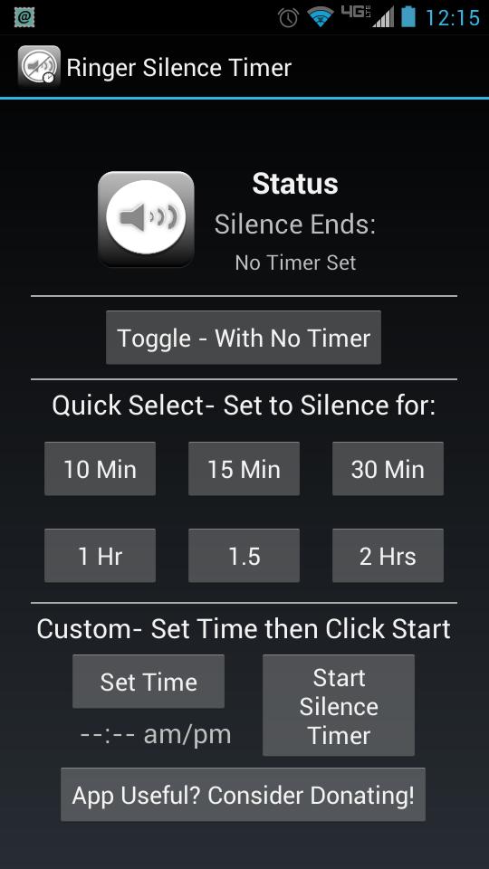Ringer Silence Timer