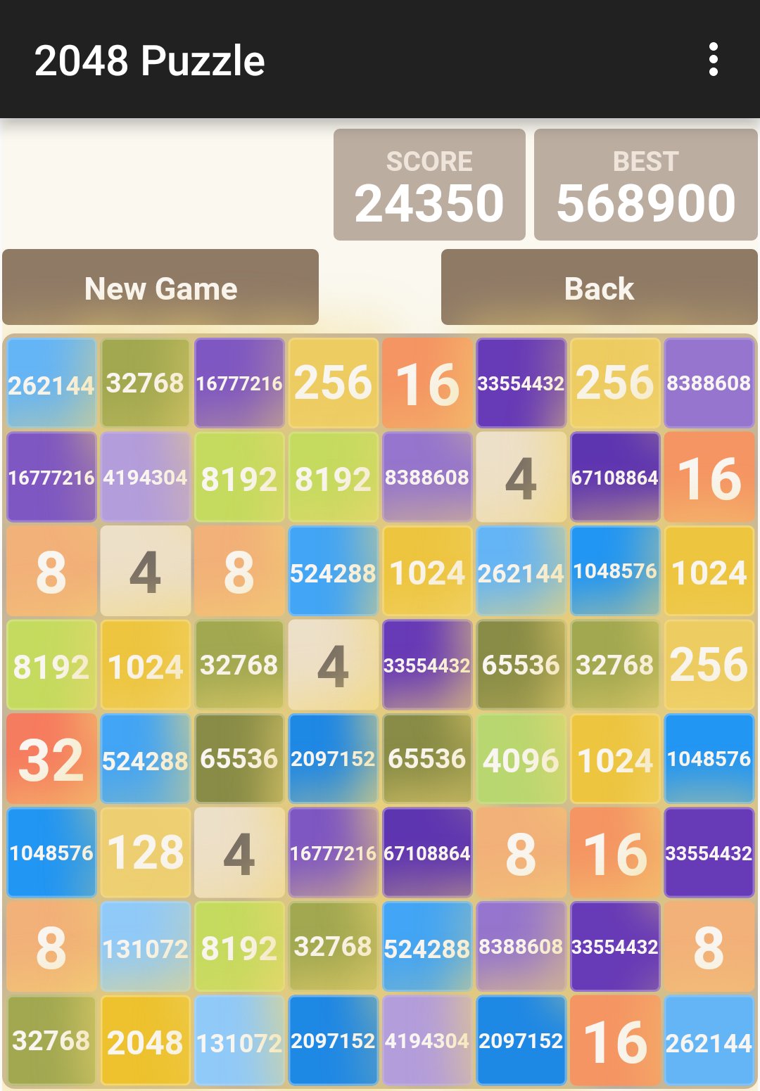 2048 Puzzle 8x8 Extreme